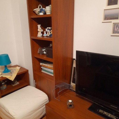 Living room composition with 2 bookcases, TV unit with drawer and 2 connecting shelves like new