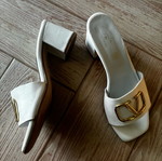 Sandals like new, white, size 38, platform style