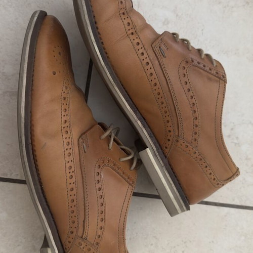 Men's brown leather brogues size 45 used