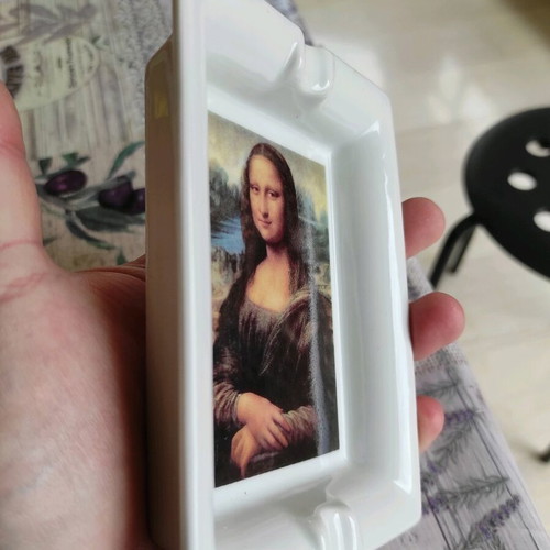 Mona Lisa collector's edition porcelain ashtray 14x10cm Arterire Paris limited like new
