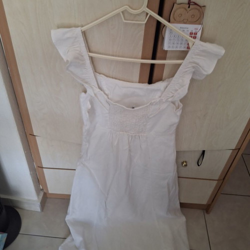 Linen dress small, used, white