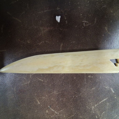 Vintage papercutter camel bone used, 30 cm