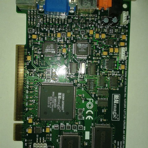 Sigma Designs Realmagic Hollywood Plus card used, vintage for retro PC