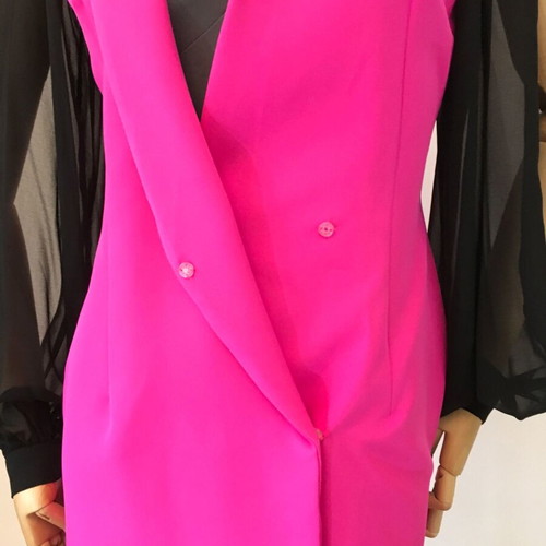 Gaelle Paris extravagant dress new, size 40FR, black and pink