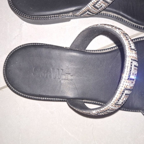 Soft Walk sandals size 40 used with meander and strass