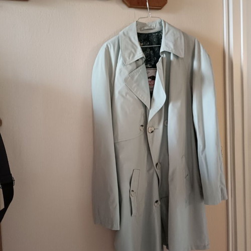 Castor Vintage Trench Coat Reworked, Size M, Light Grey