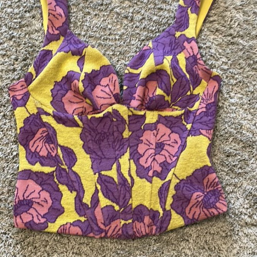 Zara crop tops like new, floral corset style and plain sleeveless