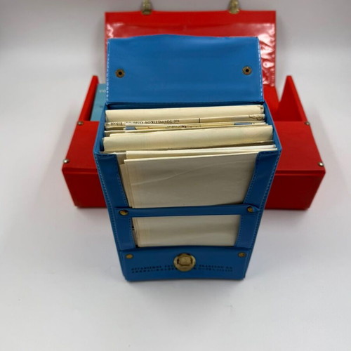Vintage Tourist Guide for Greece used, red suitcase set 1960–1970