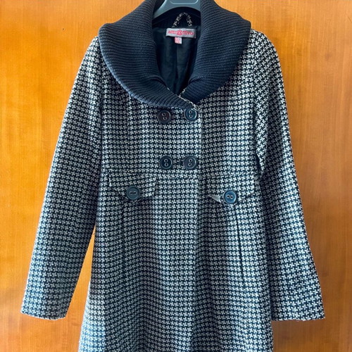 Attrattivo women's coat like new, black and white houndstooth, size S
