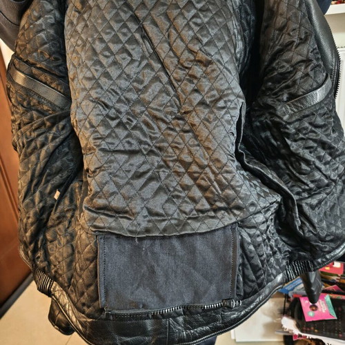 Leather motorcycle jacket used, size XL, genuine leather
