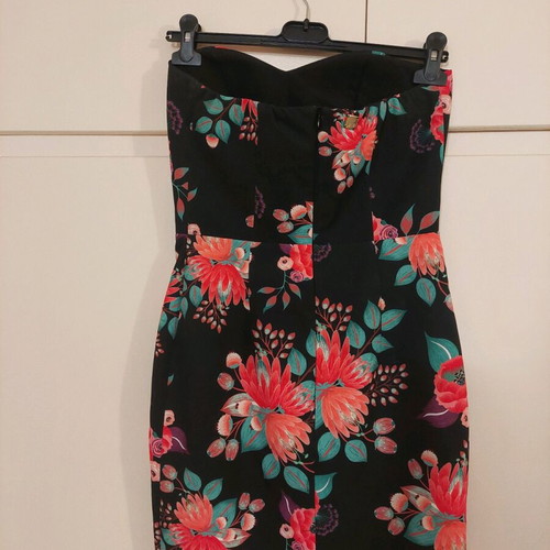 BSB strapless floral dress new, size 40, blue multicolor