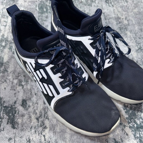 EA7 Emporio Armani Sneakers used, navy blue and white, EU 43 1/3