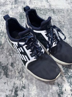EA7 Emporio Armani Sneakers used, navy blue and white, EU 43 1/3