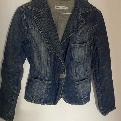 Women's denim jacket used, size S, blue