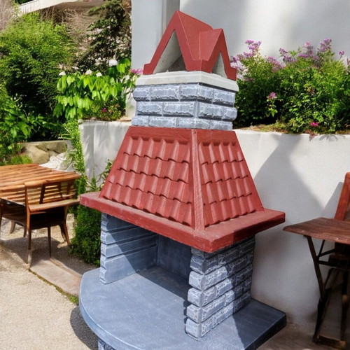 Carmen Concrete Barbecue Gray and White New