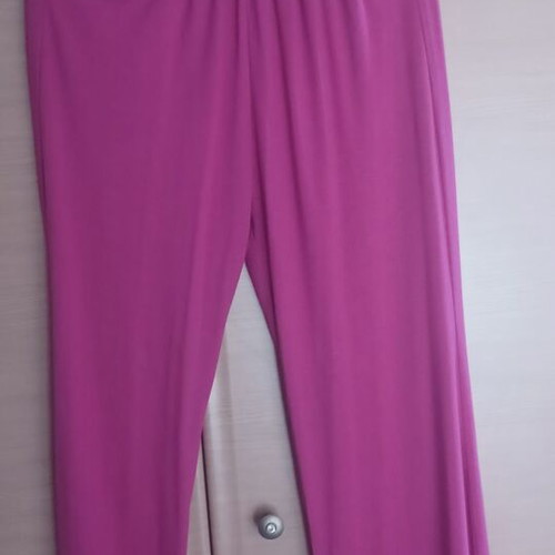 Set with pants and blouse new, magenta, airy fabric, size S-M