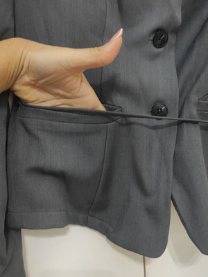Women's dark gray suit with shorts small like new