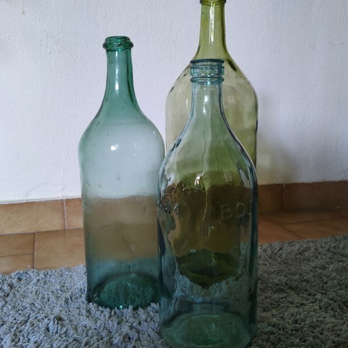 Vintage glass demijohns like new, various sizes