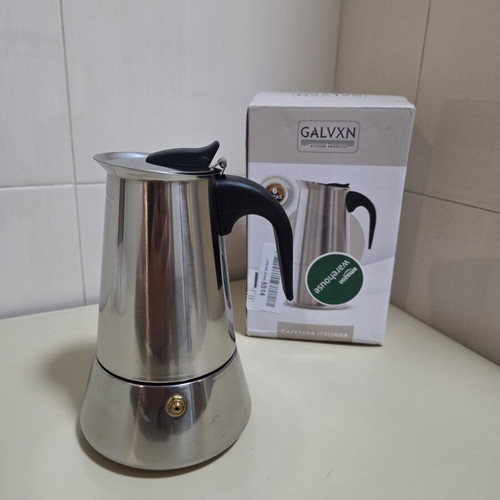 Galvxn stainless steel Italian espresso coffee maker moka pot