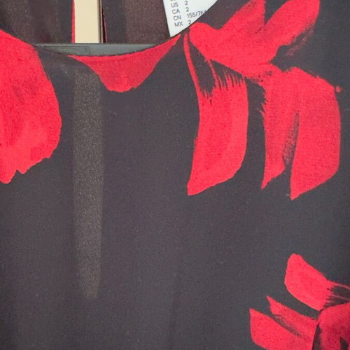 H&M dress like new with red flowers, size S