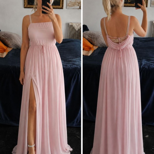 Shein long pink dress like new, size M fits large to XL