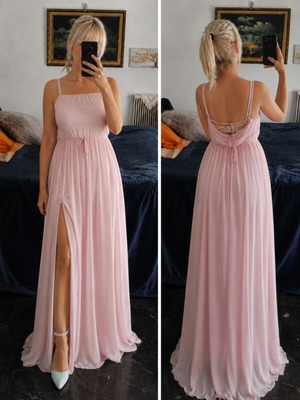 Shein long pink dress like new, size M fits large to XL