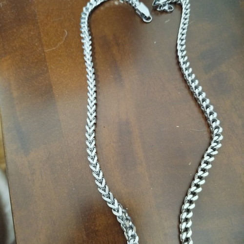 Steel chain 60cm new unisex, gray