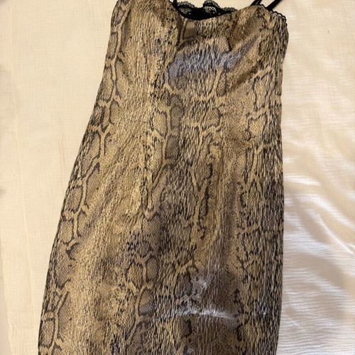 Marc Cain snakeskin knee-length dress like new, beige and brown