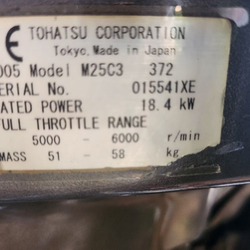 Tohatsu 25 outboard motor, long shaft