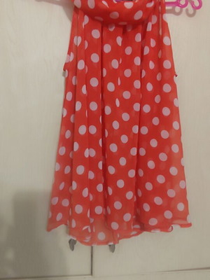 Summer sleeveless top with high neck polka dot, like new