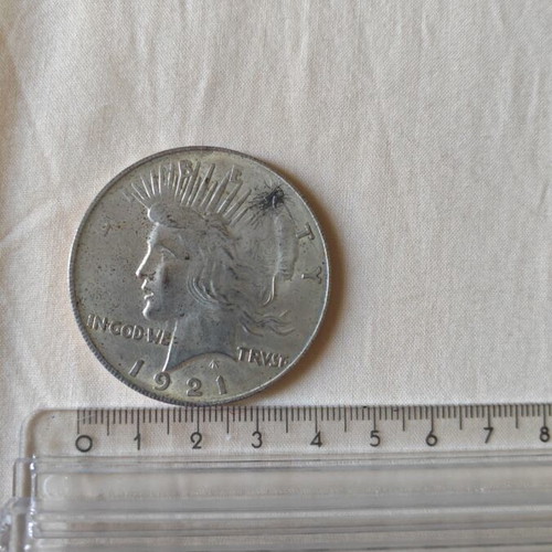 Silver 1921 United States One Dollar Coin, Very Fine