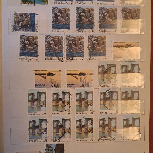Greek stamps used, 145 sealed from 1978-1979