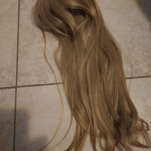 Blonde wig new with bangs, long