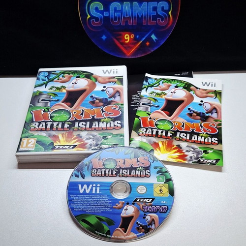 Worms Battle Island Nintendo Wii game used