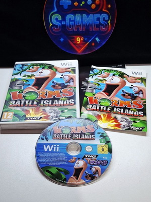 Worms Battle Island Nintendo Wii game used