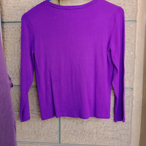Oyster purple thin women's sweater, size M