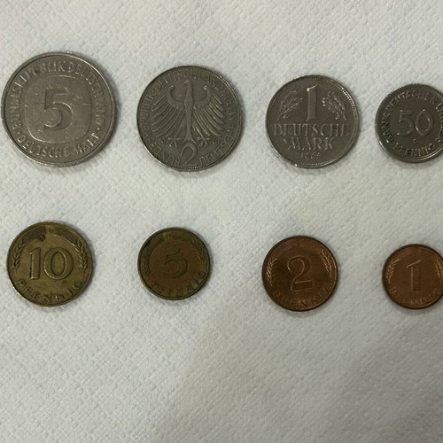 Lot of 8 German mark coins like new