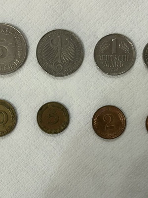 Lot of 8 German mark coins like new
