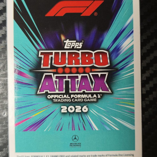 George Russell Diamond Infinity Ultra Rare Chase Insert Topps F1 Turbo Attax card
