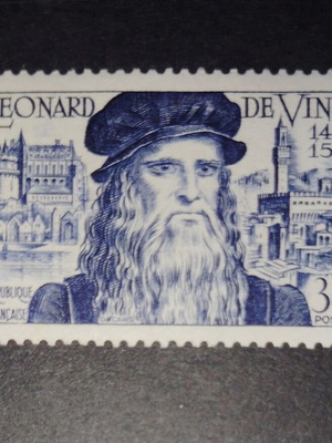 Leonardo da Vinci France Stamp Series new, mint condition