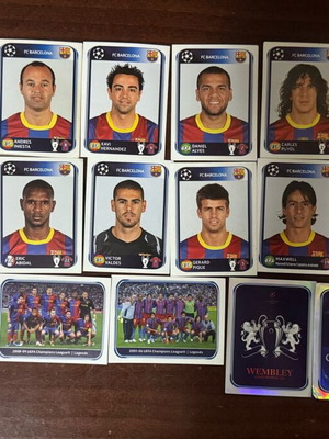 Πακέτο αυτοκόλλητων Barcelona Champions League 2010-2011 σε άριστη κατάσταση
