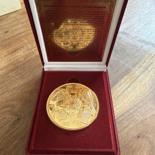 Ecumenical Patriarchate commemorative medal with case