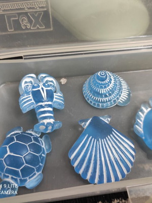 Small decorative stones like new, set of 5 pieces