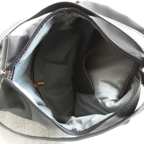 2 in 1 bag used, backpack and handbag, black