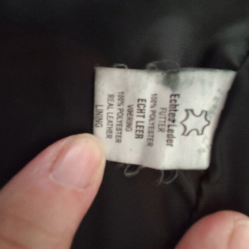 Freeland men's black leather jacket blazer size small satin lining like new