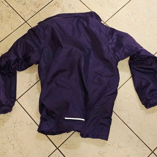 Banner kids jacket new, windbreaker with hood, purple, age 10-12