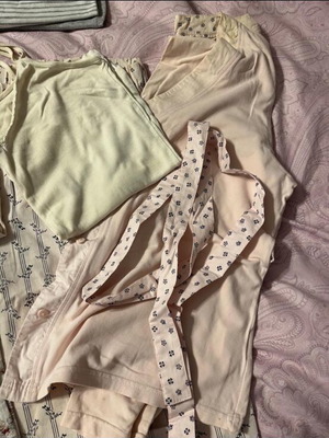 TCM pajama set used, white and pink, sizes XXL and XXXL