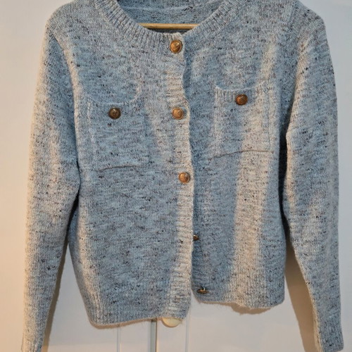 Cardigan with buttons, new, multicolor turquoise, size M