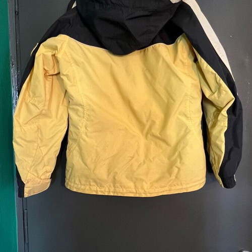 Columbia sports ski jacket used, yellow with fleece