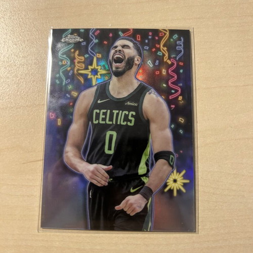 Jayson Tatum Celebracion 2025-26 Topps Chrome Update SSP Boston Celtics CB-3 card